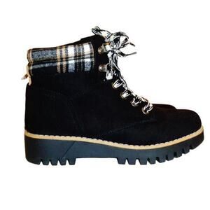 Magellan Outdoors‎ Medina III Black Faux Suede Boots Fleece Lined Womens Size 7D